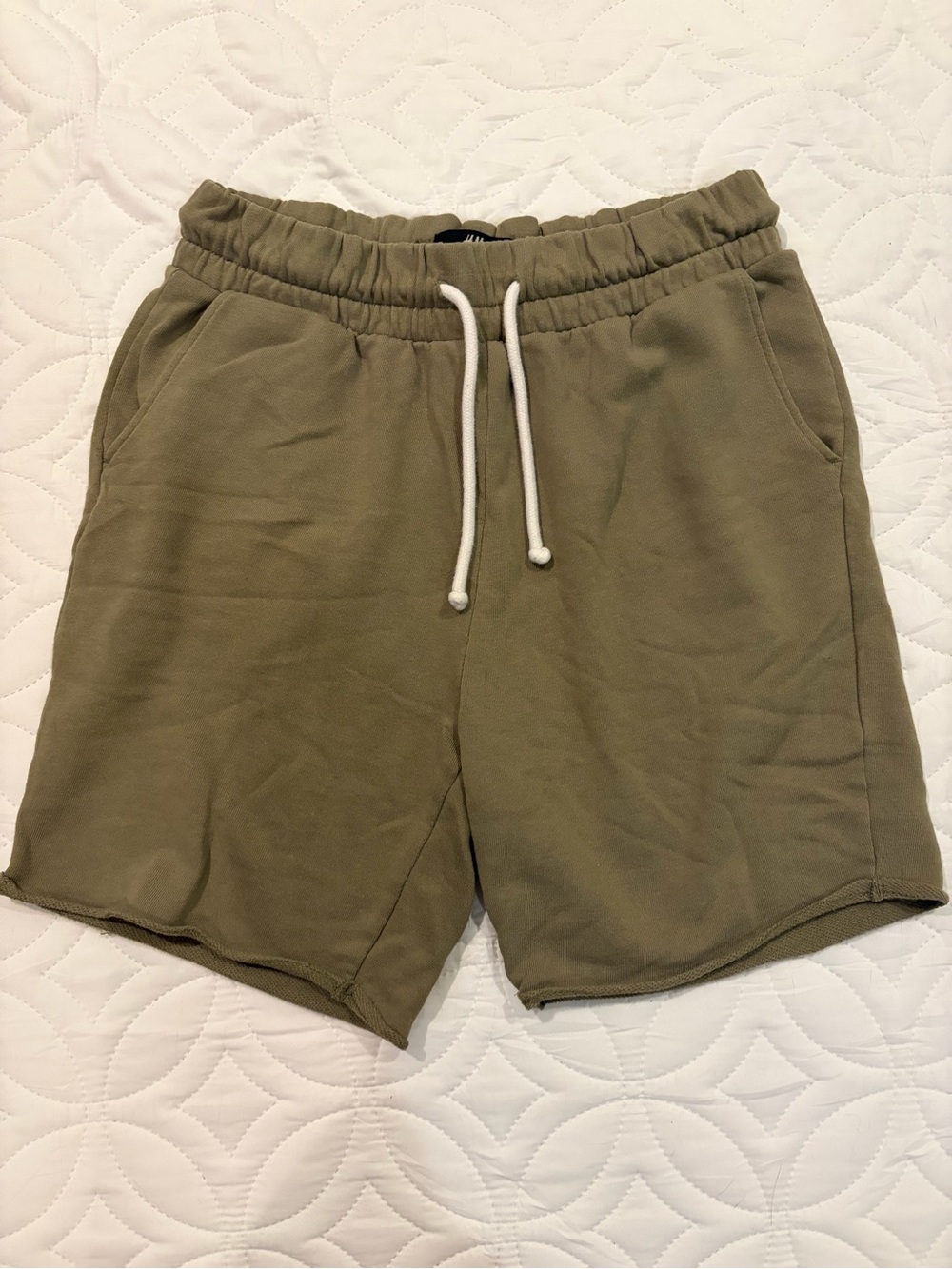 Men's Olive Casual Sweat Shorts